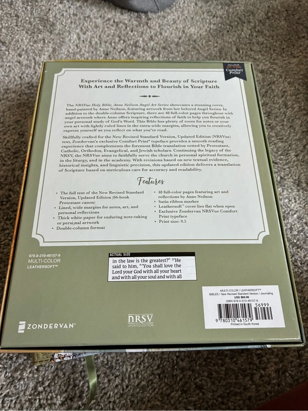 HarperCollins Anne Neilson Angel Art Leathersoft Bible !! 3 Design Options